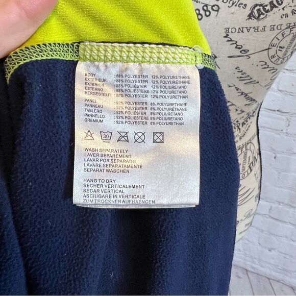 Mizuno Women’s Quarter Zip Sweater Size Small Blue and Green - Picture 11 of 11